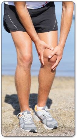 A patellar tendon injury will cause pain on the front of your knee just under your knee cap.